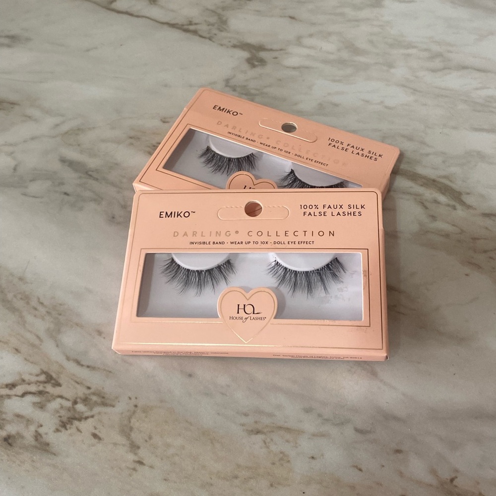 🪞 NEW Set of 2 house of lashes emiko faux silk silk false darling beauty lashes